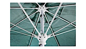 Ledge Lounger In-Pool Select Umbrella | 7.5' Square 2" White Pole | Standard Fabric Color Mediterranean Blue | LL-U-S-7SQPP-W-STK-4652