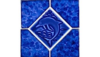 National Pool Tile Tropics Series Dolphin  | Cobalt | TRO-COBALT DOL