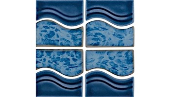 National Pool Tile Tropics Series Wave | Aqua | TRO-AQUA WV