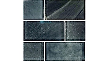 Artistry In Mosaics Subway Series 2x4 Glass Tile | Stratus Gray | GS84896B2