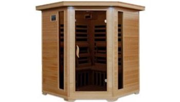 HeatWave Tucson 4-Person Hemlock Corner Infrared Sauna with 10 Carbon Heaters | SA2420DX