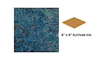 National Pool Tile Ocean 6x6 Single Bullnose Pool Tile | Marine | OCEANS-MARINE SBN