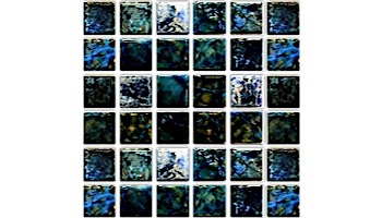 Fujiwa Tile SAGA Series 1x1 | Blue Blend | SAGA-112
