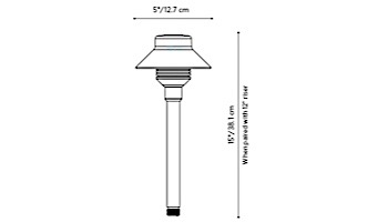 FX Luminaire TM G4 20W Path Light | Bronze Metallic | 18" Riser | TMLED20W18RBZ
