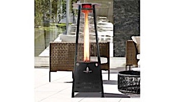 Lava Heat Italia Capri A-Line Commercial Patio Heater | Triangular 6-Foot | Hammered Black Propane | AL6MPBL