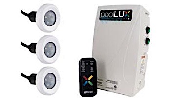 SR Smith poolLUX Plus2 Multi-Zone Wireless Lighting Control System with Remote | 120 Watt 120V Transformer | Includes 3 Treo Light Kit | 3TR-PLX-PL2