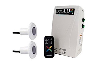 SR Smith poolLUX Plus2 Multi-Zone Wireless Lighting Control System with Remote | 120 Watt 120V Transformer | Includes 2 Kelo Light Kit | 2KE-PLX-PL2