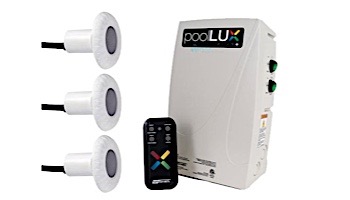 SR Smith poolLUX Plus2 Multi-Zone Wireless Lighting Control System with Remote | 120 Watt 120V Transformer | Includes 3 Kelo Light Kit | 3KE-PLX-PL2