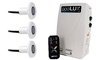 SR Smith poolLUX Plus2 Multi-Zone Wireless Lighting Control System with Remote | 120 Watt 120V Transformer | Includes 3 Kelo Light Kit | 3KE-PLX-PL2