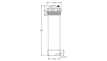 Waterway 7" Top-Load Extended Cartridge Filter Assembly with Bypass Valve and 10 Tablet Brominator | 100 Sq Ft 1-1/2" | 500-9950