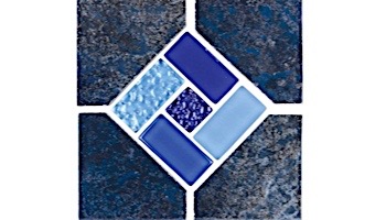 National Pool Tile Trident 6x6 Deco | Blue | TRD-SEASIDE DECO