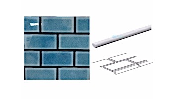 Cepac Tile Continental Subway 1/2" x 6" Jolly Piece SBN Tile | Pacific Blue | COS-10-SBN
