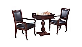 Hathaway Fortress Chess, Checkers & Backgammon Pedestal Game Table & Chairs Set | Mahogany | NG2995 BG2995