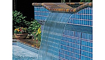 Jandy Sheer Descent Cascade 4' Waterfall with 1" Clear Lip | Back Feed | 1104C