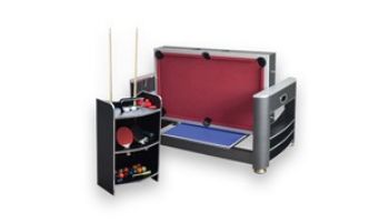 Hathaway Triple Threat 6-Ft. Air Hockey 3-in-1 Rotating Multi-Game Table and Cabinet | NG5001 BG5001