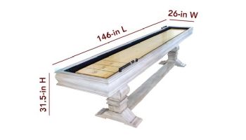 Hathaway Montecito 12-Foot Shuffleboard Table | Driftwood Finish | NG5025 BG5025