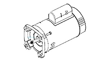 Pentair Square Flange Motor | 1-1/2HP Full Rated/2HP UP-Rated Standard Efficiency | 115/208-230V | 355025S