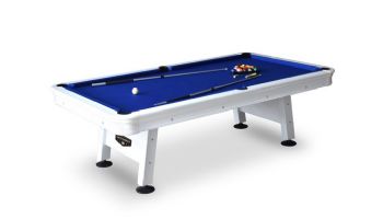 Hathaway Alpine 8-Ft. Outdoor Pool Table | White with Blue Felt | BG3147