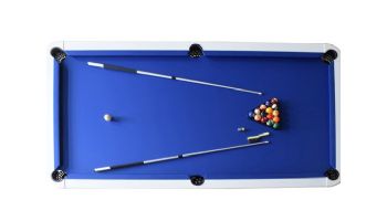 Hathaway Alpine 8-Ft. Outdoor Pool Table | White with Blue Felt | BG3147