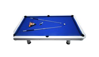 Hathaway Alpine 8-Ft. Outdoor Pool Table | White with Blue Felt | BG3147