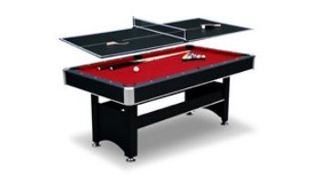 Hathaway Spartan 6-Ft. Pool Table with Table Tennis Top | Black with Red Felt | NG5031 BG50310