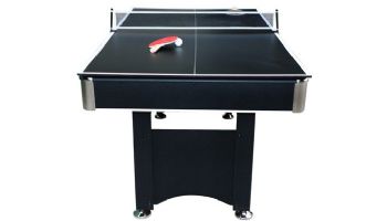 Hathaway Spartan 6-Ft. Pool Table with Table Tennis Top | Black with Red Felt | NG5031 BG50310