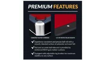 Hathaway Spartan 6-Ft. Pool Table with Table Tennis Top | Black with Red Felt | NG5031 BG50310
