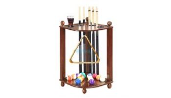 Hathaway Regent Corner Floor Cue Rack | Walnut | NG2569W BG2569W