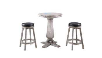 Hathaway Montecito 3-Piece Pub Table Set | Driftwood Finish | NG5020 BG5020