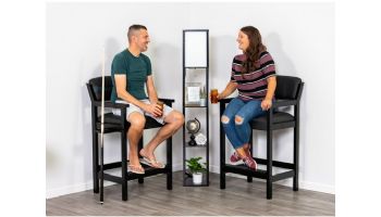 Hathaway Cambridge 30-In High Top Spectator Chair | Black | NG2556-BK BG2556-BK