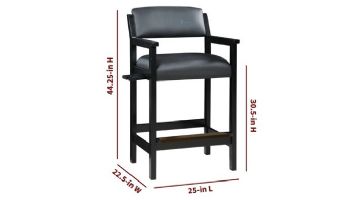 Hathaway Cambridge 30-In High Top Spectator Chair | Black | NG2556-BK BG2556-BK