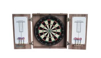 Hathaway Winchester Dartboard and Cabinet Set | Driftwood | NG1044-DWD BG1044-DWD