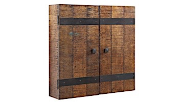 Hathaway Drifter Solid Wood Dartboard and Cabinet Set | Rustic Oak | BG1046-RUO