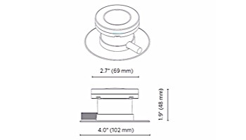 FX Luminaire LP LED Underwater Light | Zone Dimming + Color | Natural Brass | LP-ZDC-BS