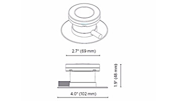 FX Luminaire LP LED Under Water Light | Brass | Zone Dimming with Color | LPZDCBS