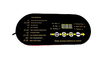 AquaCal Super Quiet Heat Pump Heater Digital LED Display Control Panel | 60" Cord | ECS0276