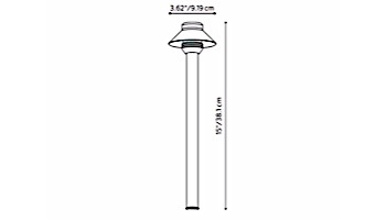 FX Luminaire SP 20W LED Path Light | 12" Riser | Copper | SP-LED20W-12R-CU
