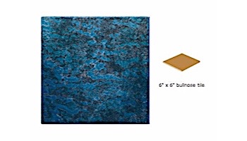 National Pool Tile Trident 6x6 Series | Turquiose - Single Bull Nose | TRD-TORTOISE SBN