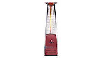 Lava Heat Italia Lava Lite A-Line Commercial Patio Heater | Triangular 8-Foot | Stainless Steel with Venetian Blue Colorways Panel Natural Gas | AL8MGS ME-429