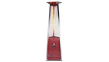 Lava Heat Italia Lava Lite A-Line Commercial Patio Heater | Triangular 8-Foot | Stainless Steel with Sashay Red Colorways Panel Propane | AL8MPS ME-513