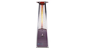 Lava Heat Italia Lava Lite A-Line Commercial Patio Heater | Triangular 8-Foot | Stainless Steel with Lilac Colorways Panel Natural Gas | AL8MGS ME-427