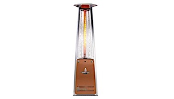 Lava Heat Italia Lava Lite A-Line Commercial Patio Heater | Triangular 8-Foot | Stainless Steel with Burnt Orange Colorways Panel Natural Gas | AL8MGS ME-702