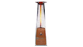 Lava Heat Italia Lava Lite A-Line Commercial Patio Heater | Triangular 8-Foot | Stainless Steel with Burnt Orange Colorways Panel Propane | AL8MPS ME-702