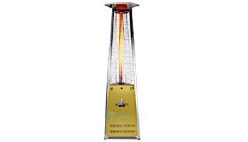 Lava Heat Italia© Lava Lite A-Line Commercial Patio Heater | Triangular 8-Foot | Stainless Steel with Iridescent Gold Colorways Panel Propane | AL8MPS ME-194