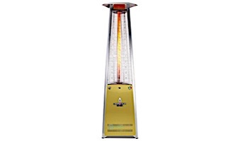 Lava Heat Italia© Lava Lite A-Line Commercial Patio Heater | Triangular 8-Foot | Stainless Steel with Iridescent Gold Colorways Panel Propane | AL8MPS ME-194