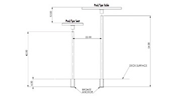 SR Smith Destination Series 16" In-Pool Seat | Gunite Anchor Included | Pebble | WS-POOLSEAT-55-C