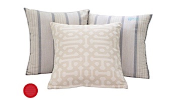 Ledge Lounger Essentials | 18" Square Throw Pillow | Premium 1 Fabric Jockey Red | LL-TP-S1818-P1-4603
