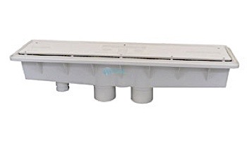 Pentair In-Floor formerly A&A Manufacturing AVSC Dual Suction Standard Top Channel Drain | White | 571903 | 286101