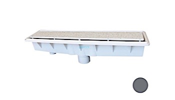 Pentair In-Floor formerly A&A Manufacturing AVSC Single Suction Pebble Top Channel Drain | Dark Gray | 571452 | 288103