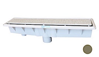 Pentair In-Floor formerly A&A Manufacturing AVSC Single Suction Pebble Top Channel Drain | White | 571444 | 288101